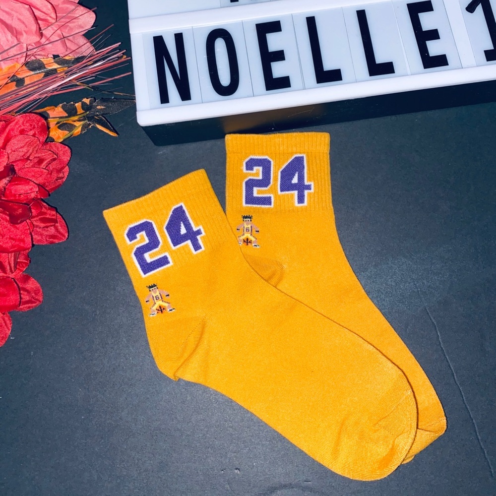 Kobe number 24 mid calf socks